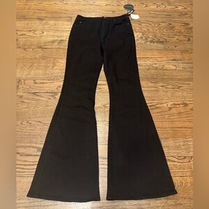 Articles of Society Bridgette Black Super Soft High Rise Flare Jeans Size 29 NWT
